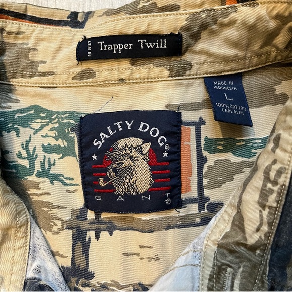 Vintage Gant Trapper Twill Salty Dog L/S Shirt Tombstone Western, Sz L - Picture 14 of 14